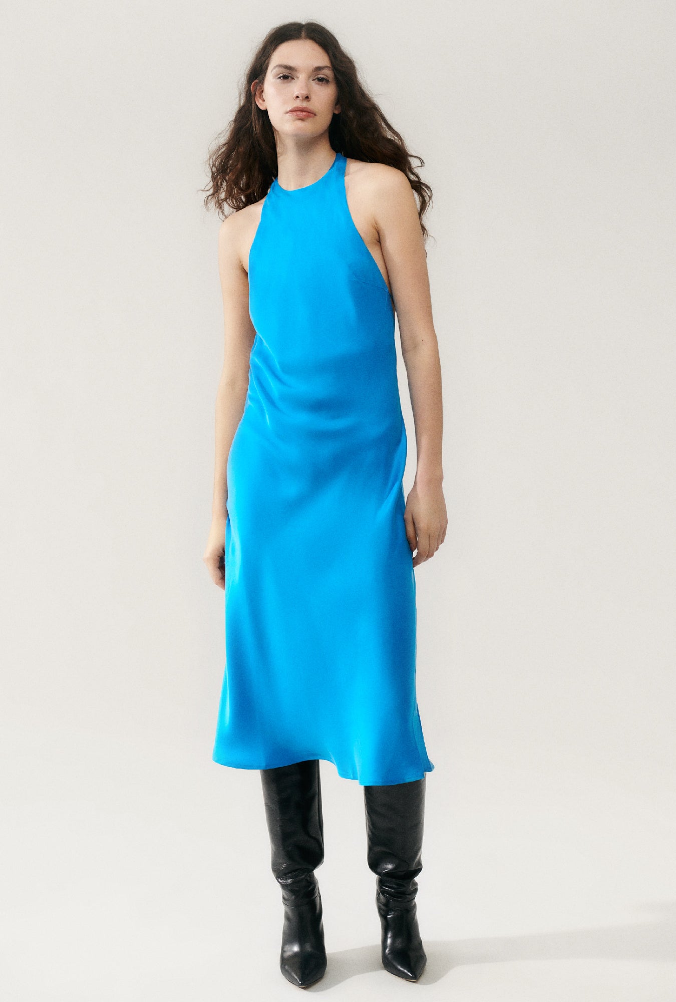 HALTER DRESS COAST BLUE