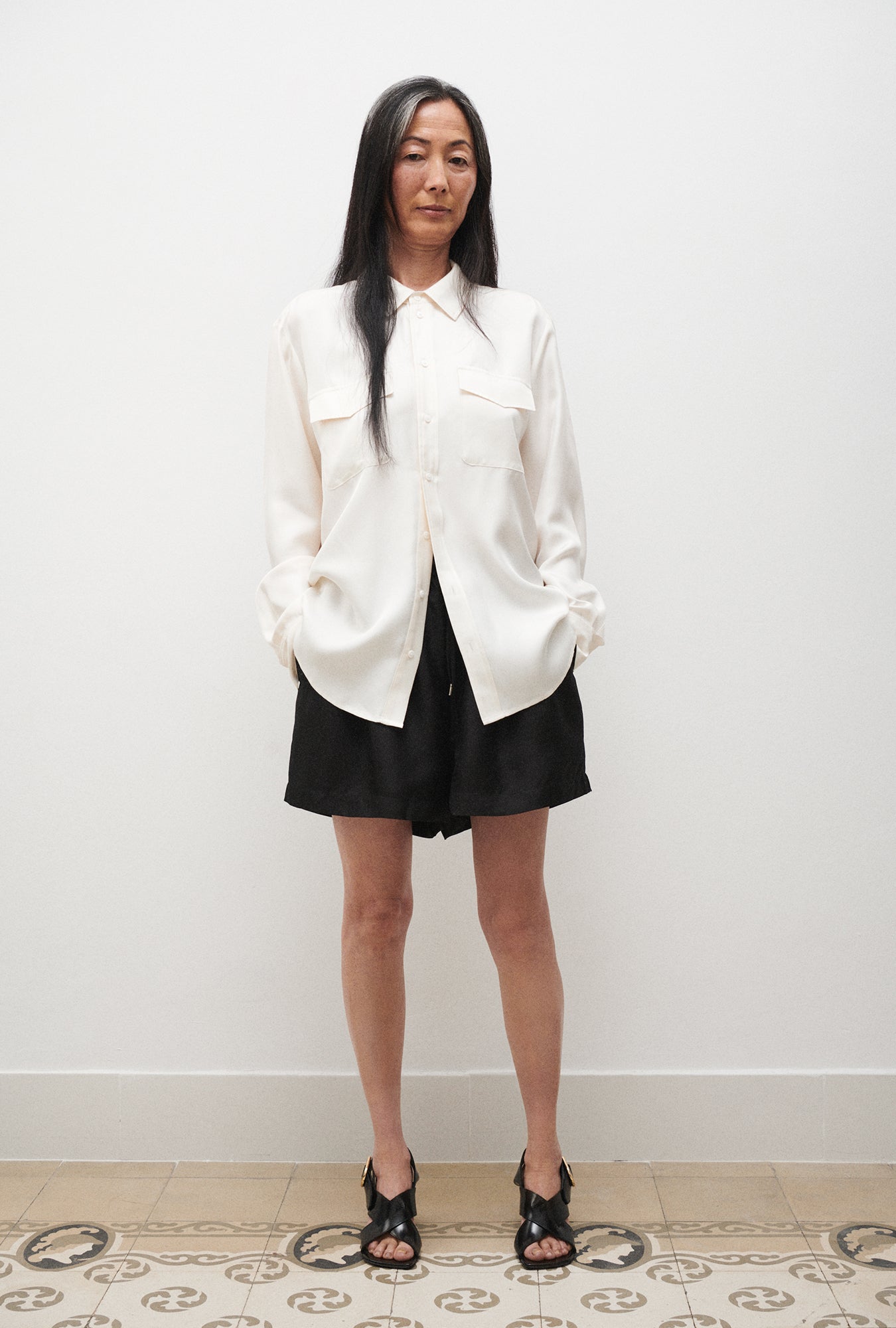 Twill Boyfriend Shirt White