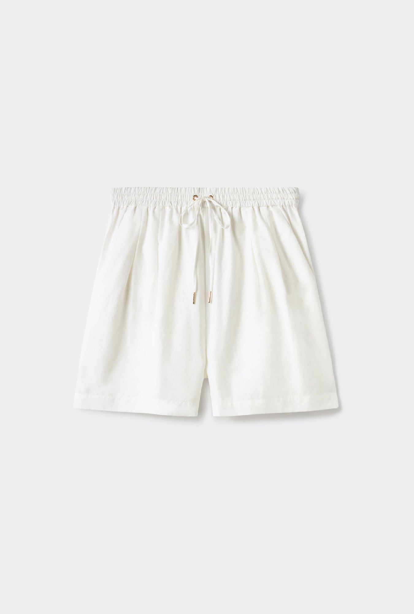 SHORT SLOUCH EN TWILL BLANC