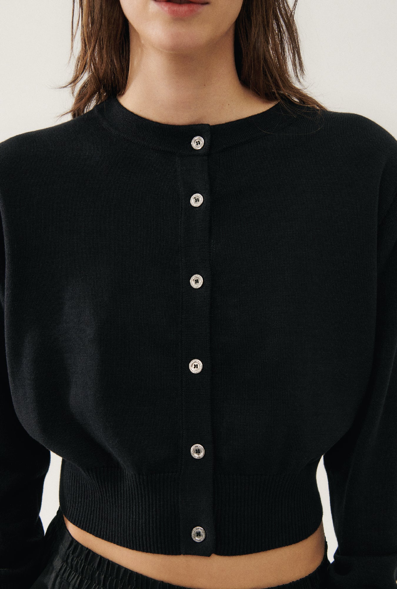 Cardigan coulé noir