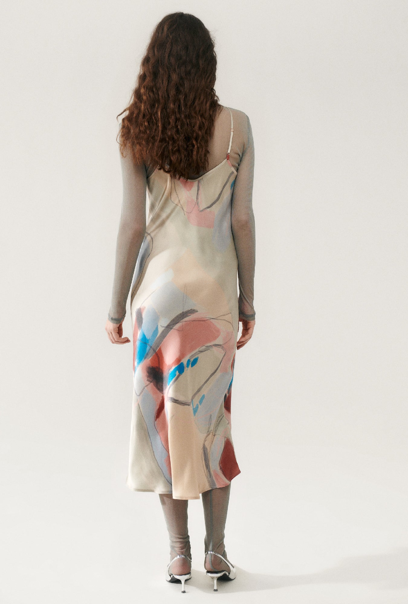 ROBE SLIP ANNÉES 90 EXPRESSIONNISTE 