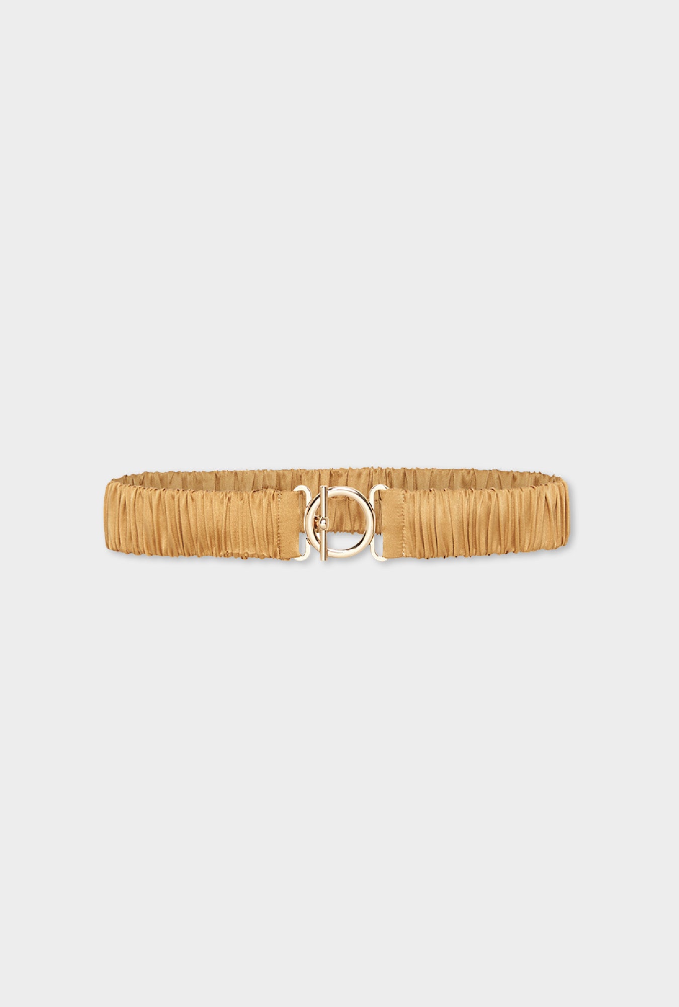 T BAR CLASP BELT CAMEL