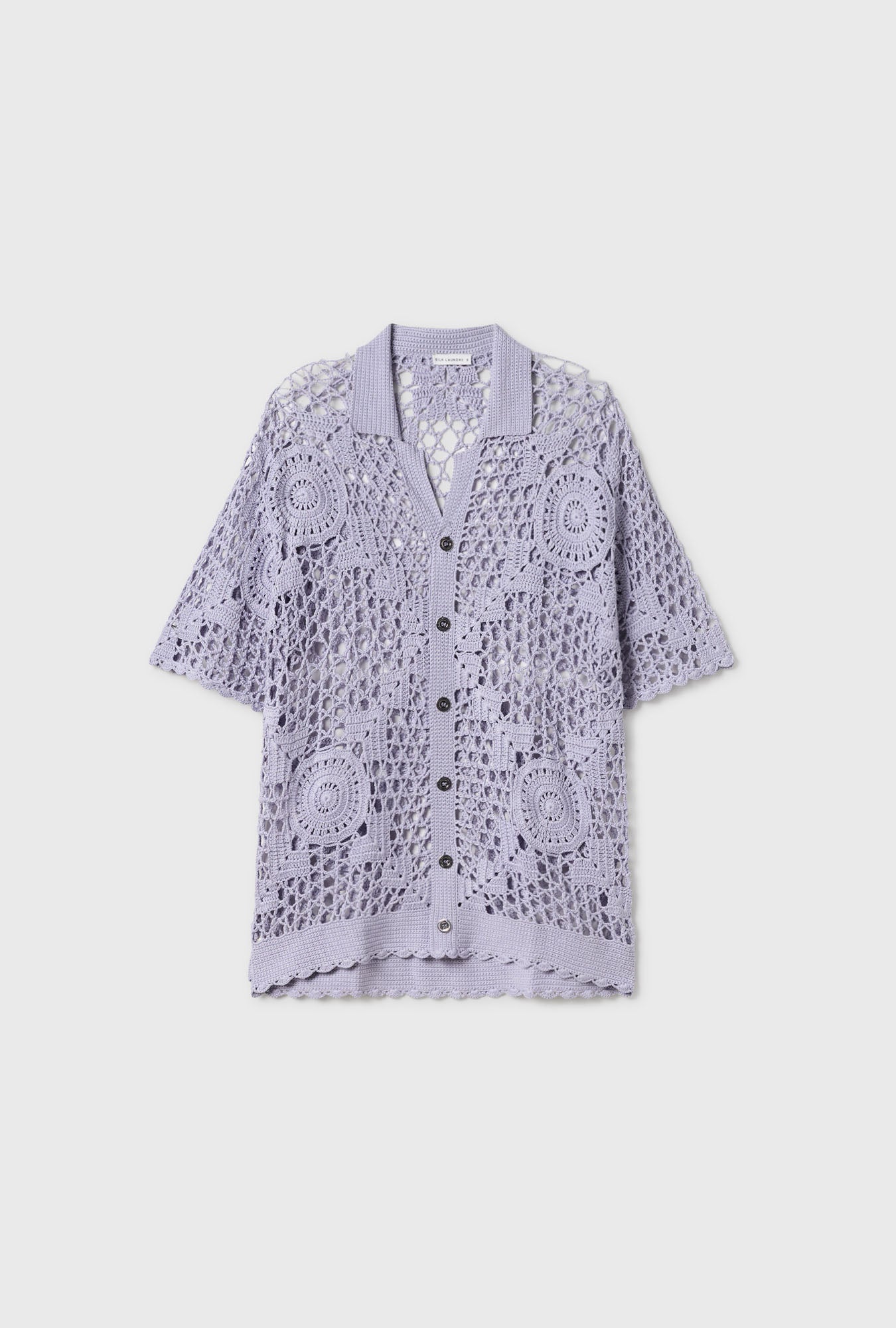 CHEMISE GRAND-PÈRE AU CROCHET LAVANDE