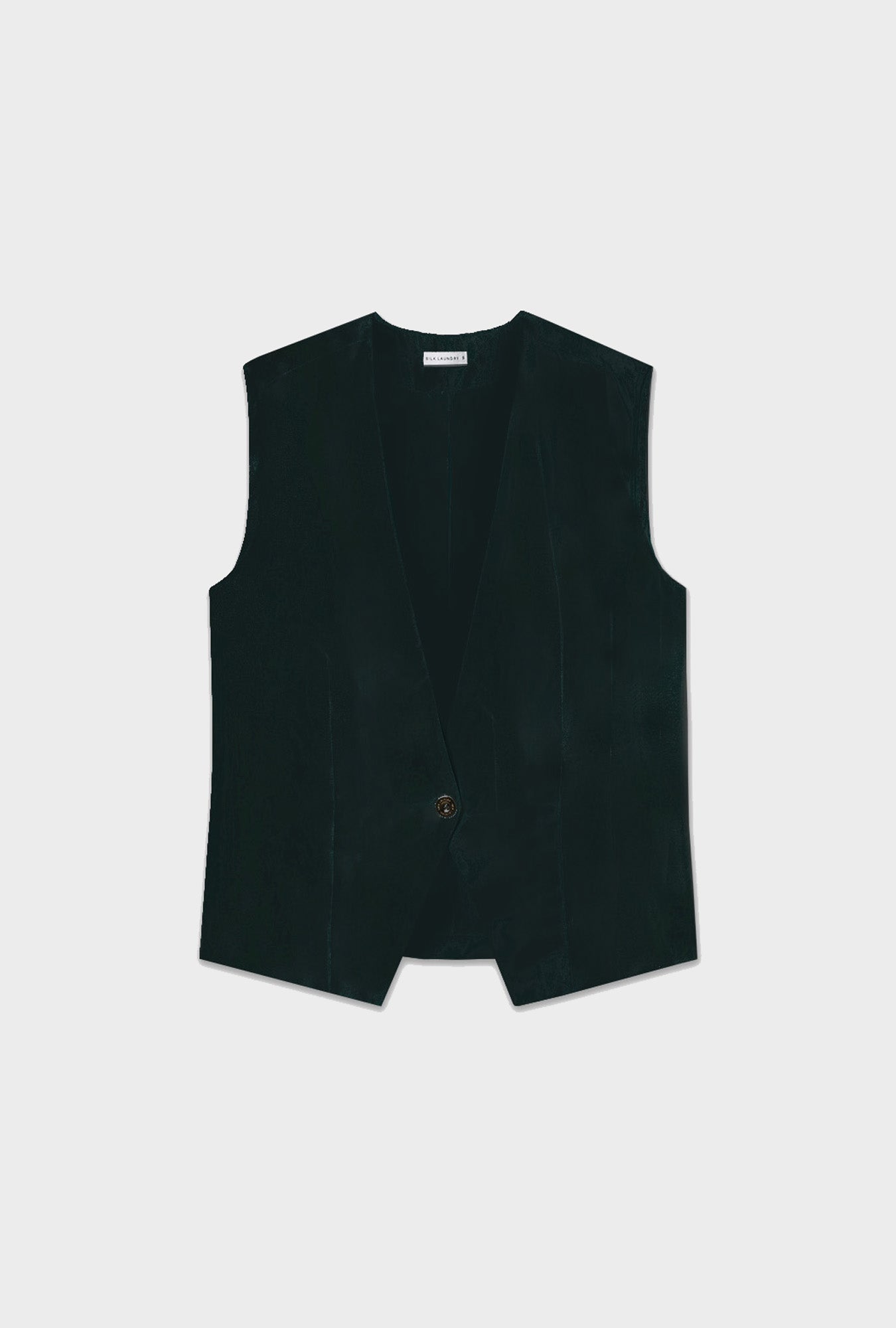 GILET SLOUCH EN TWILL NOIR 