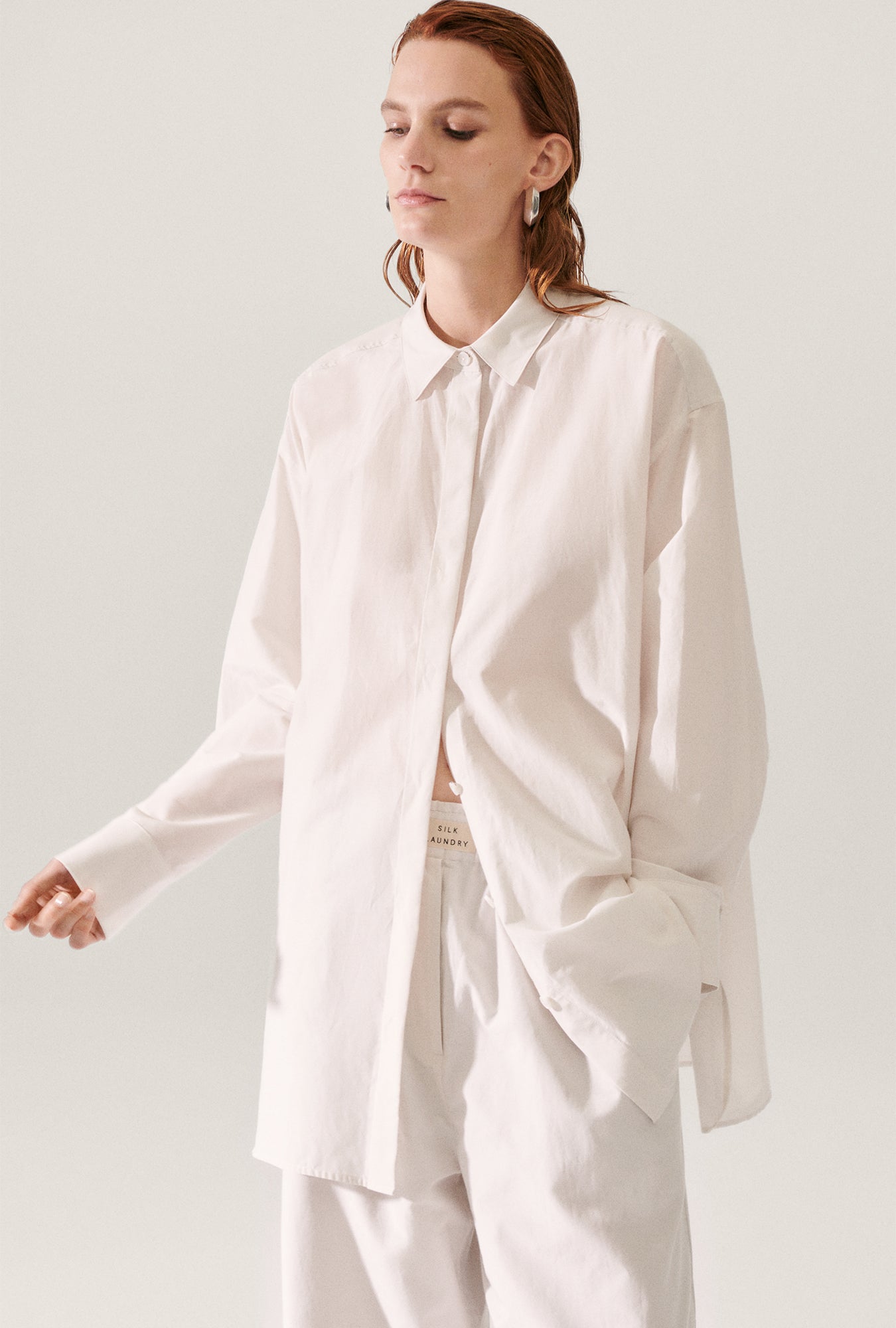 COTTON SILK MORNING SHIRT DUST