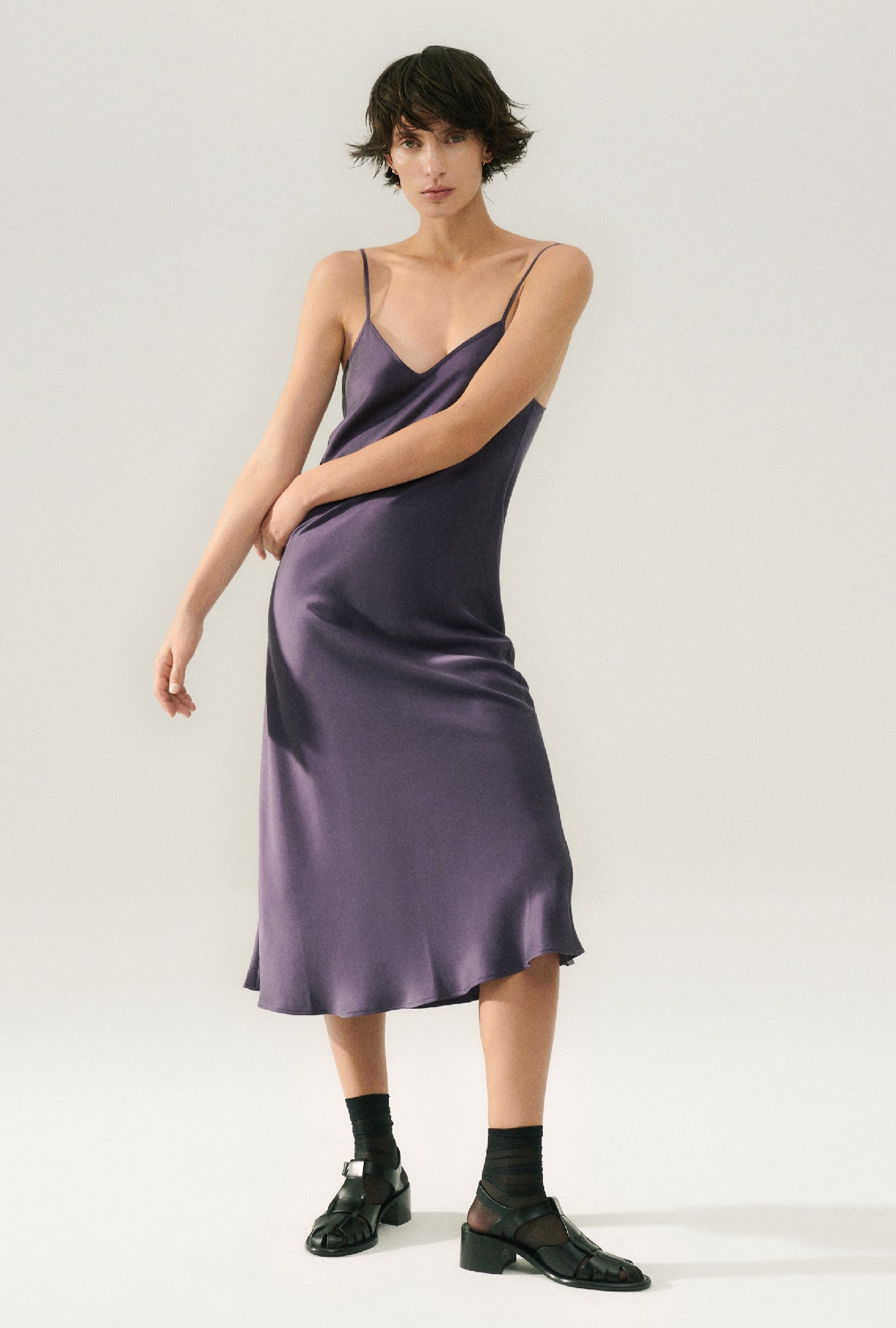 90s Slip Dress Blackberry Silk Laundry