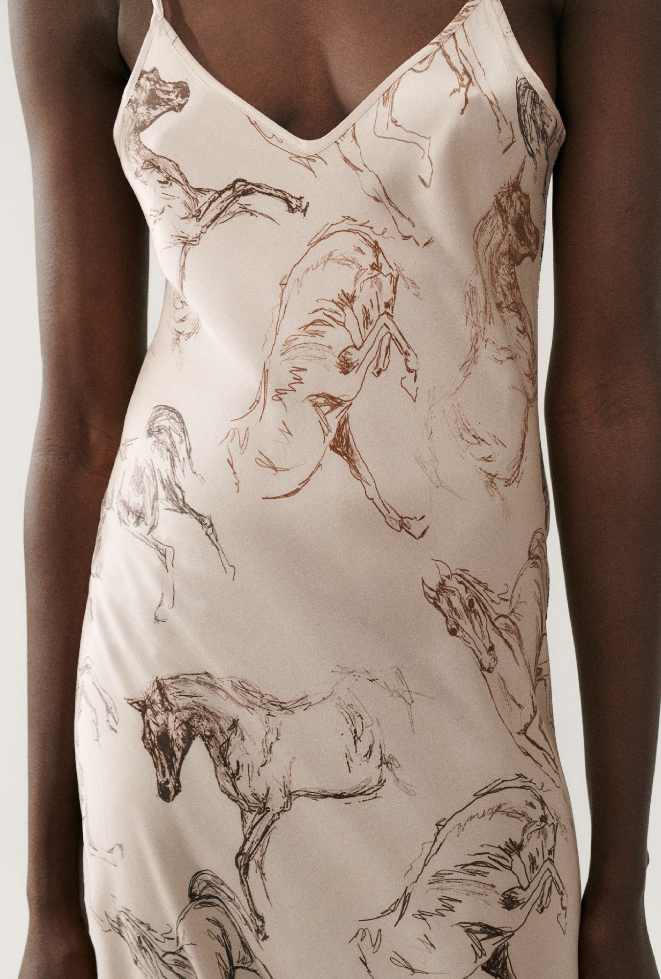 90S SLIP DRESS WILD HORSES