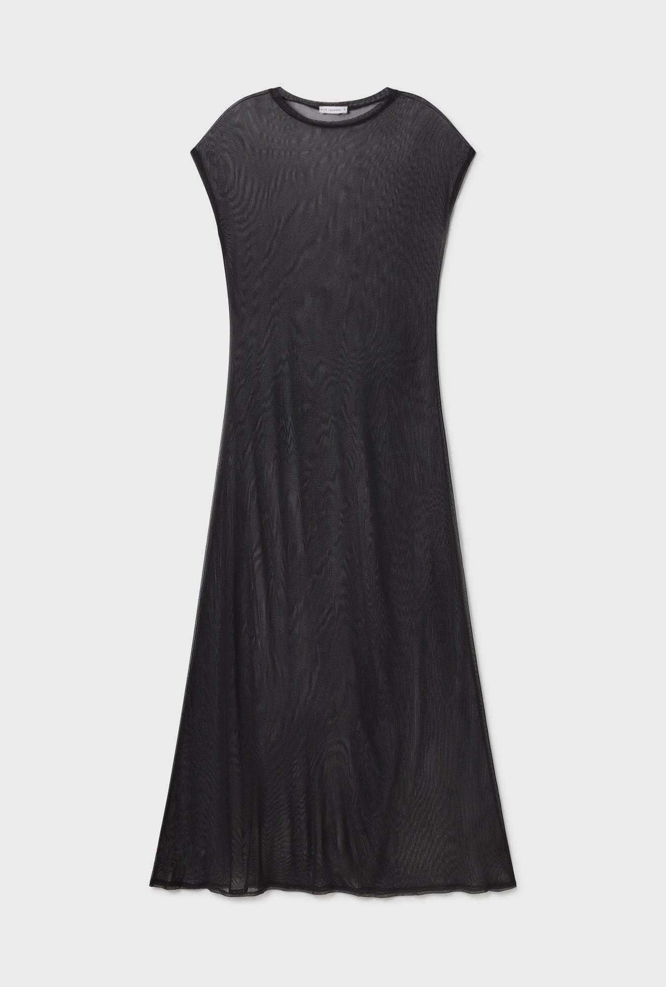 SILK MESH DRESS BLACK