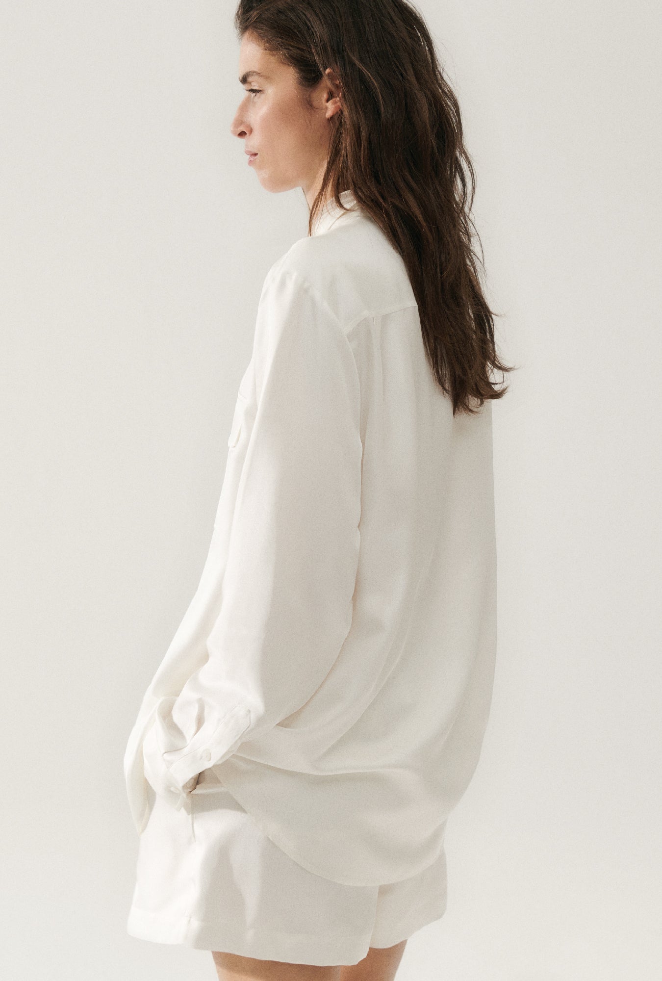 Twill Boyfriend Shirt White