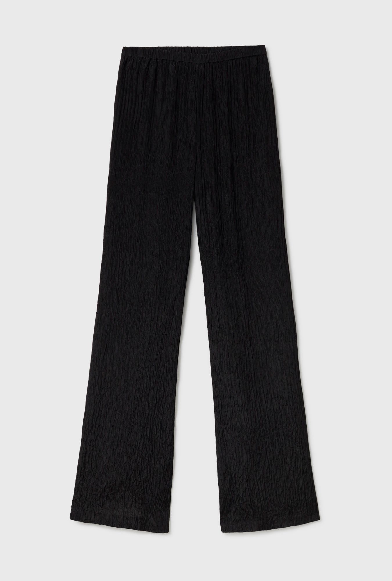 PANTALON FLARE CRINKLE NOIR