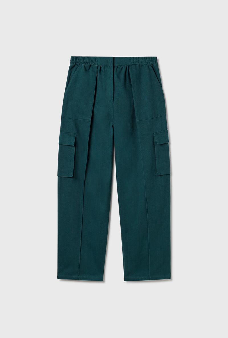 CANVAS CARGO PANTS TEAL