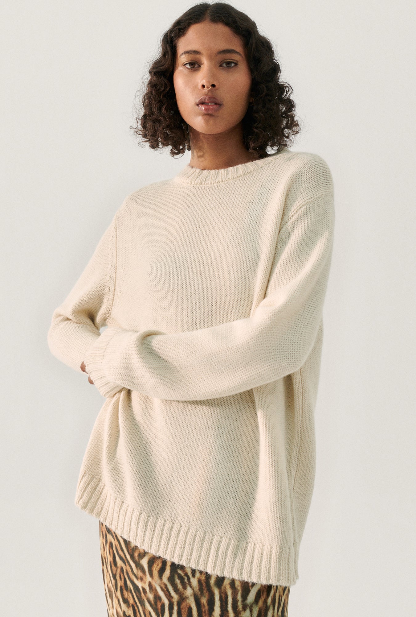 KNIT CREWNECK NATURAL