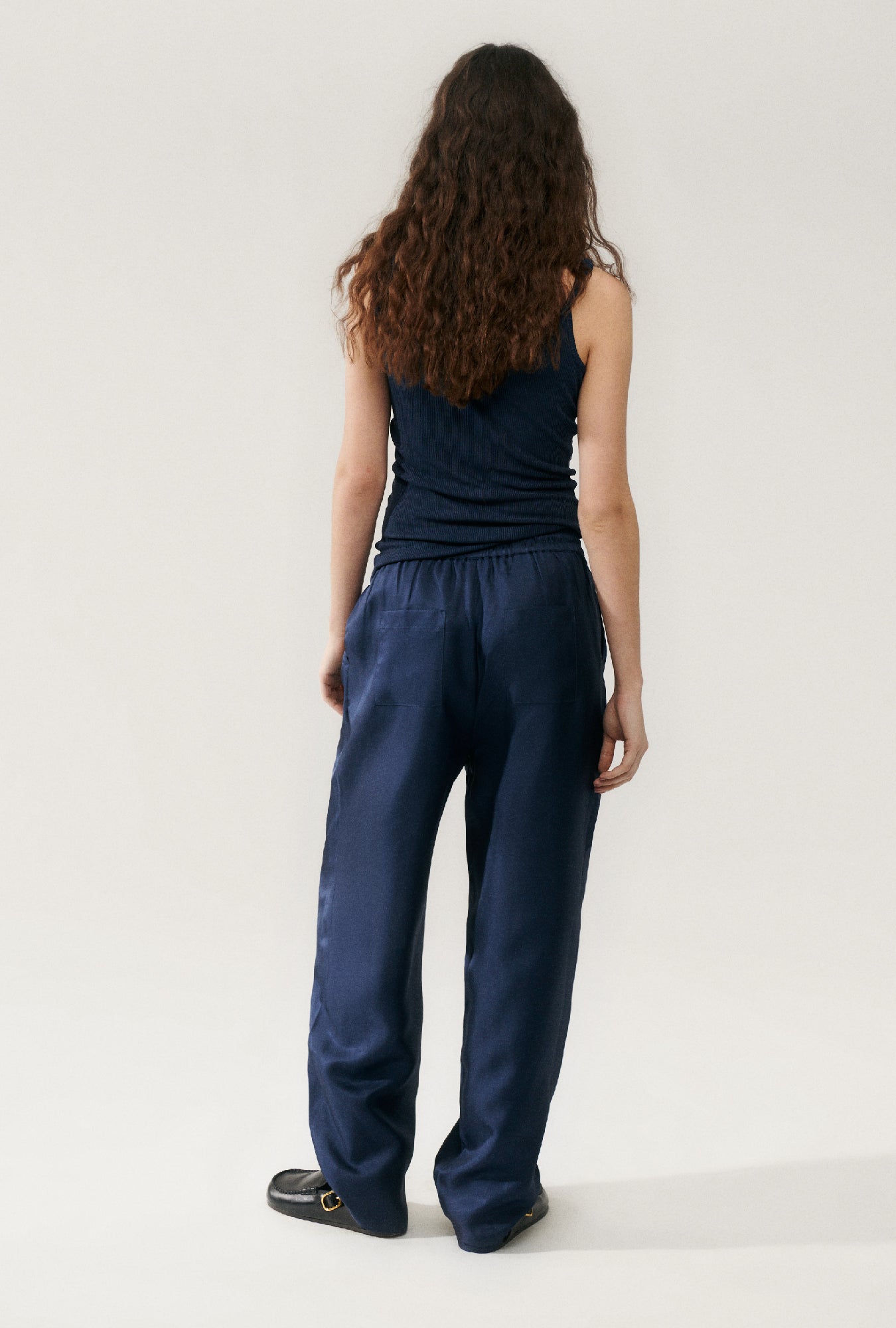 PANTALON SLOUCH EN TWILL MINUIT 