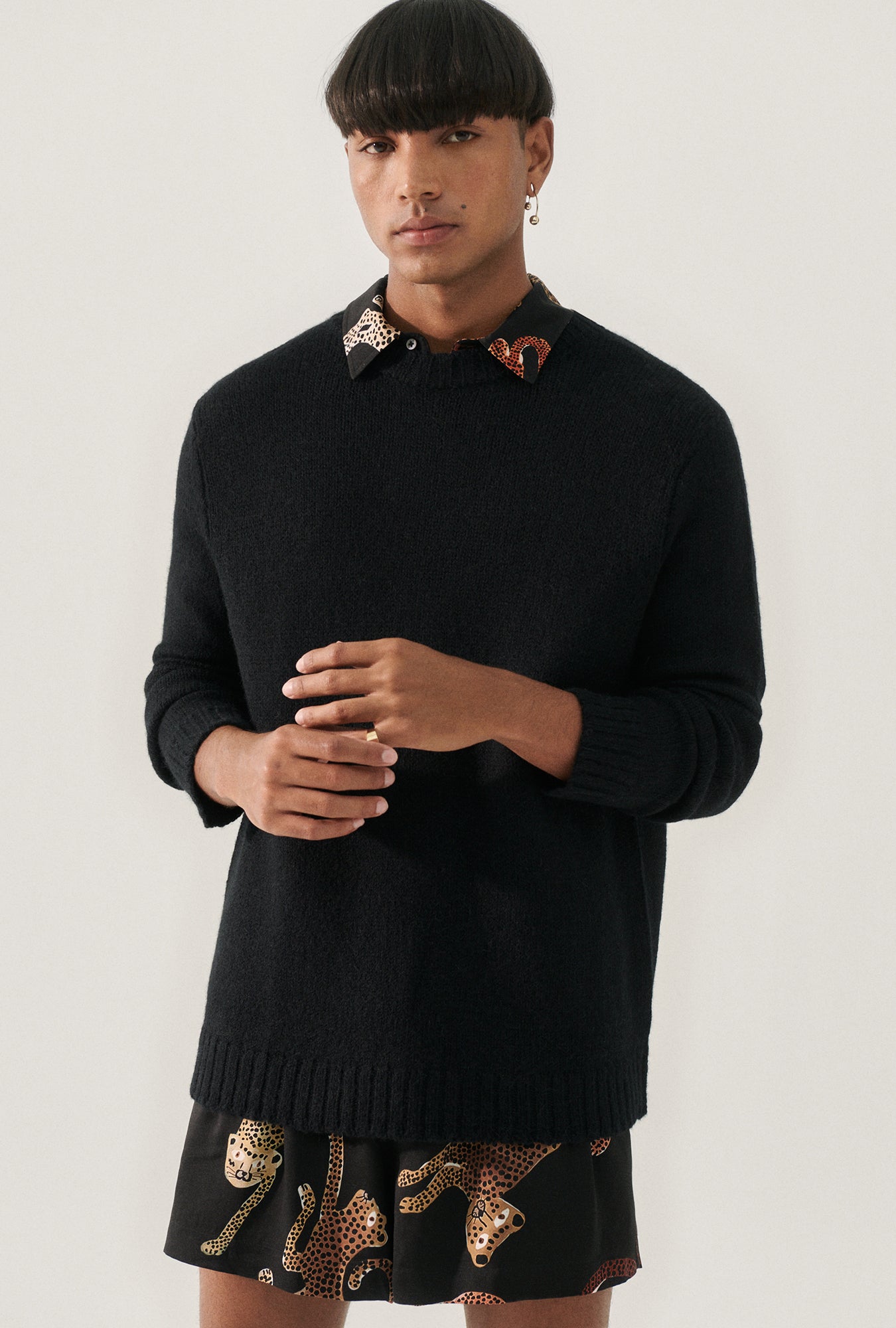 KNIT CREWNECK BLACK