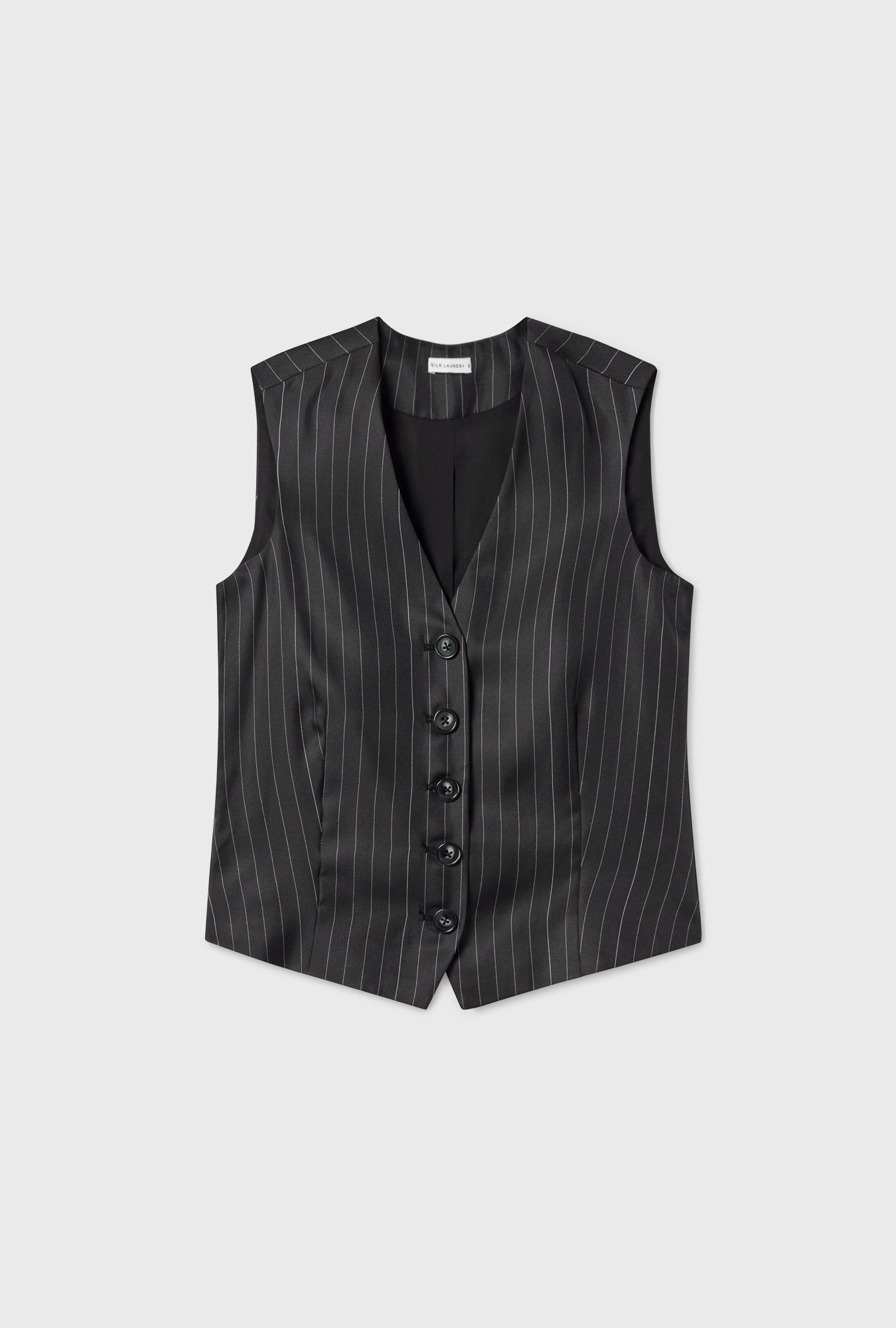 GILET TWILL PINSTRIPE NOIR/BLANC