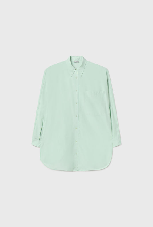 COTTON SILK ROUND SHIRT DEW