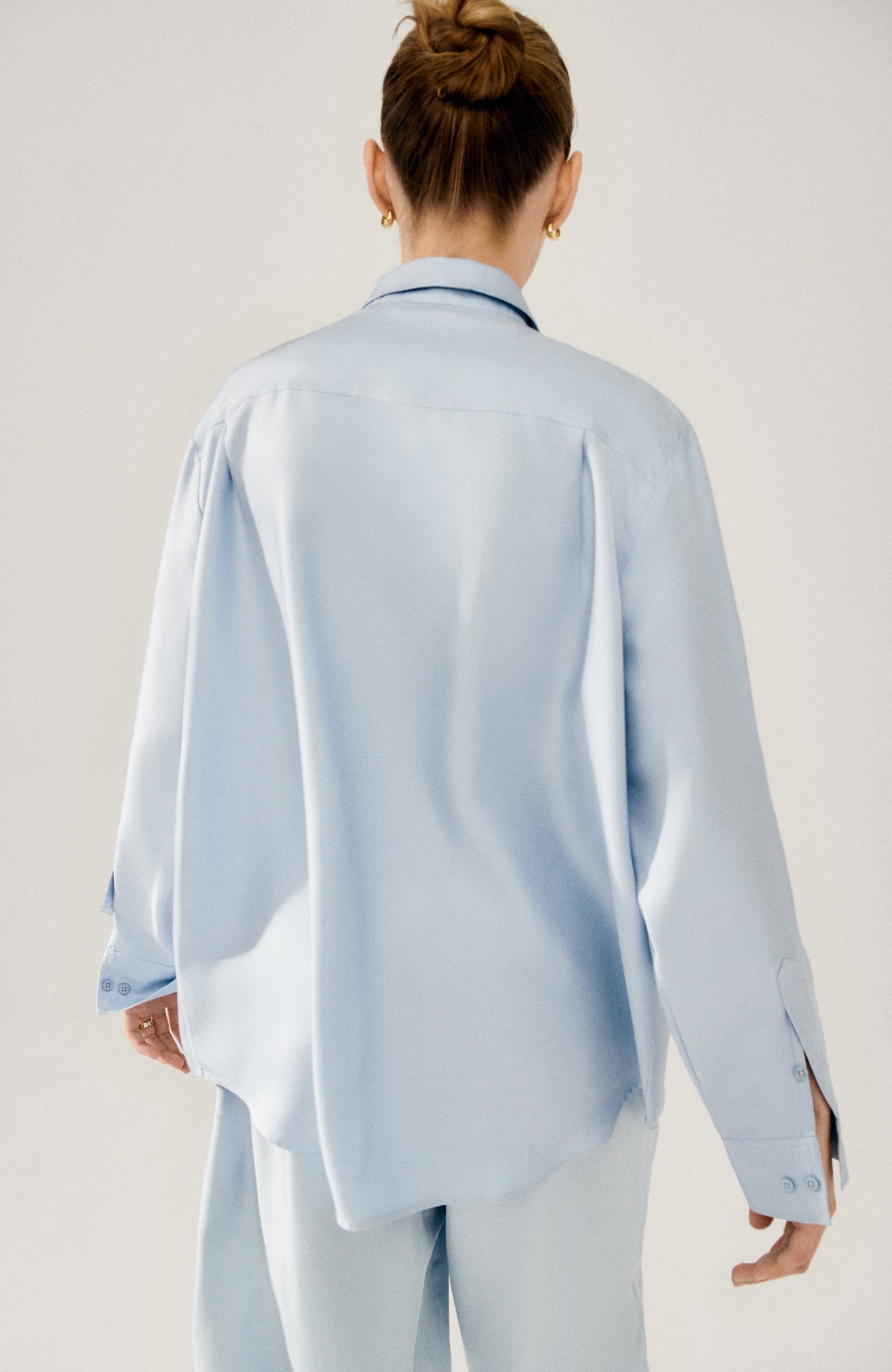 Twill Boyfriend Shirt Sky