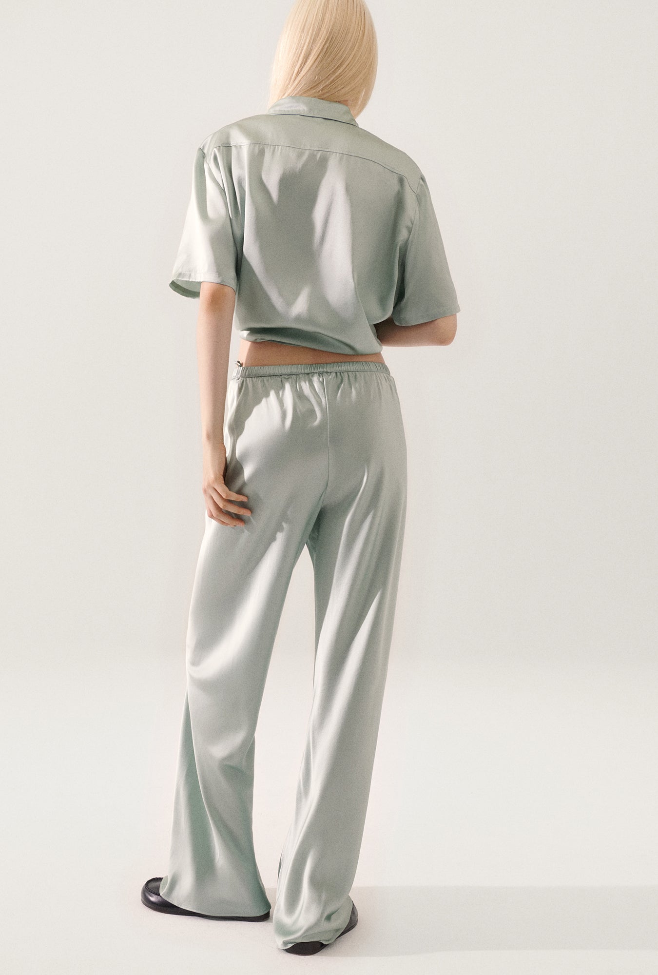 BIAS CUT PANTS ALABASTER