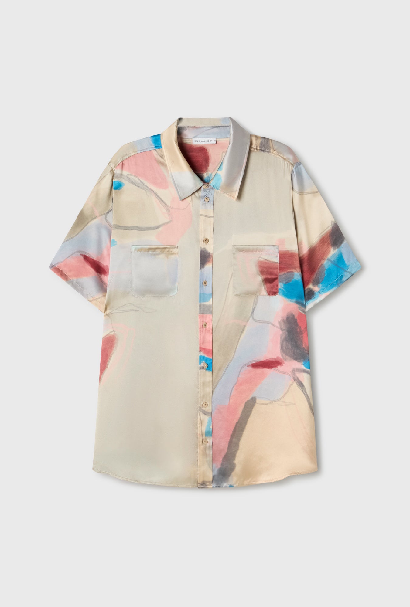 SHORT SLEEVE BOYFRIEND SHIRT EXPRESSIONIST