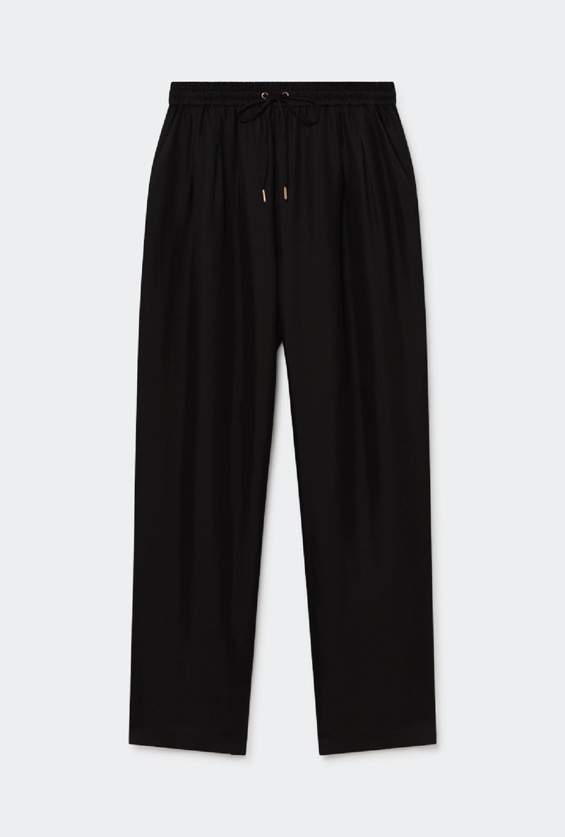 TWILL SLOUCH PANTS BLACK