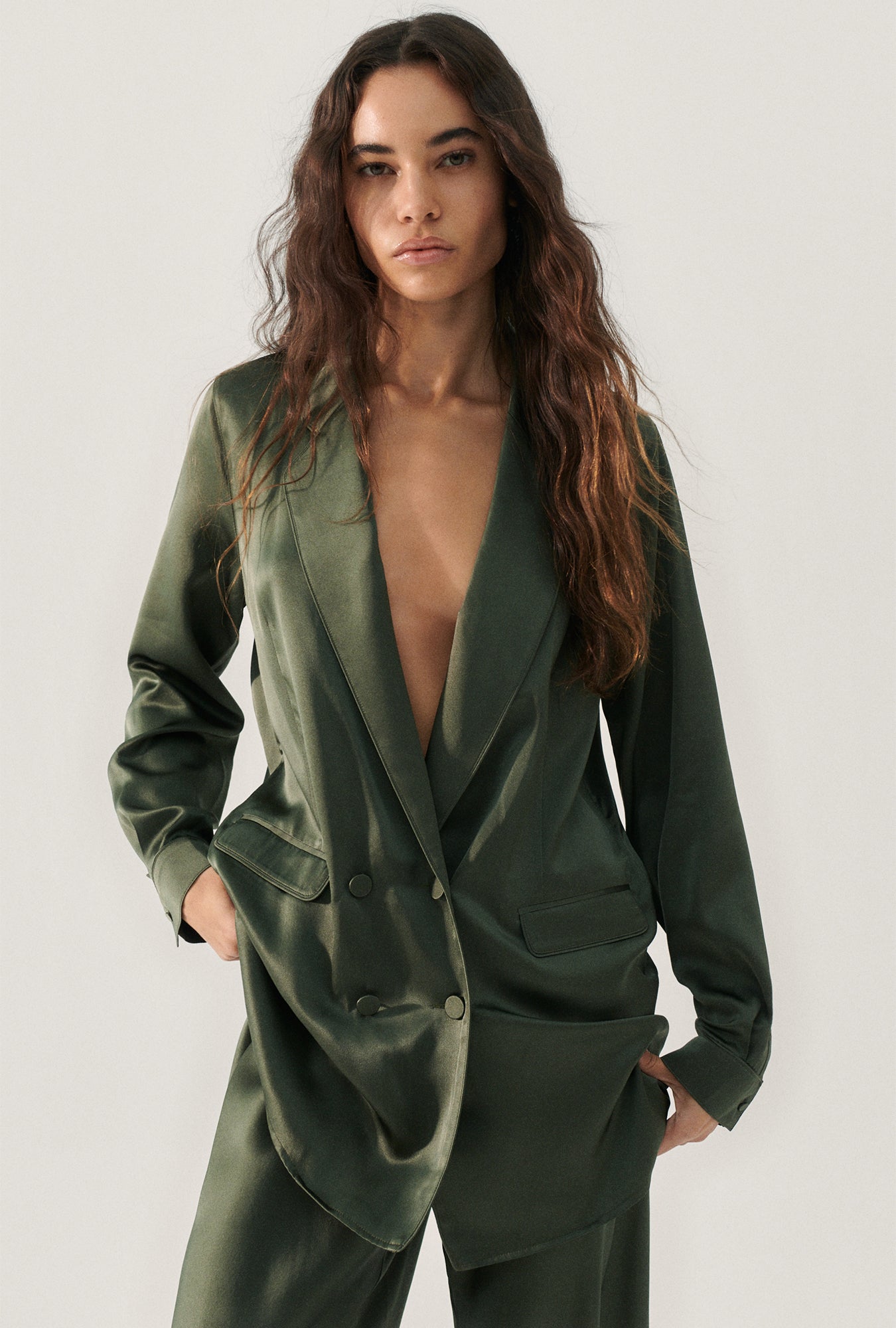 RELAXED BLAZER THYME