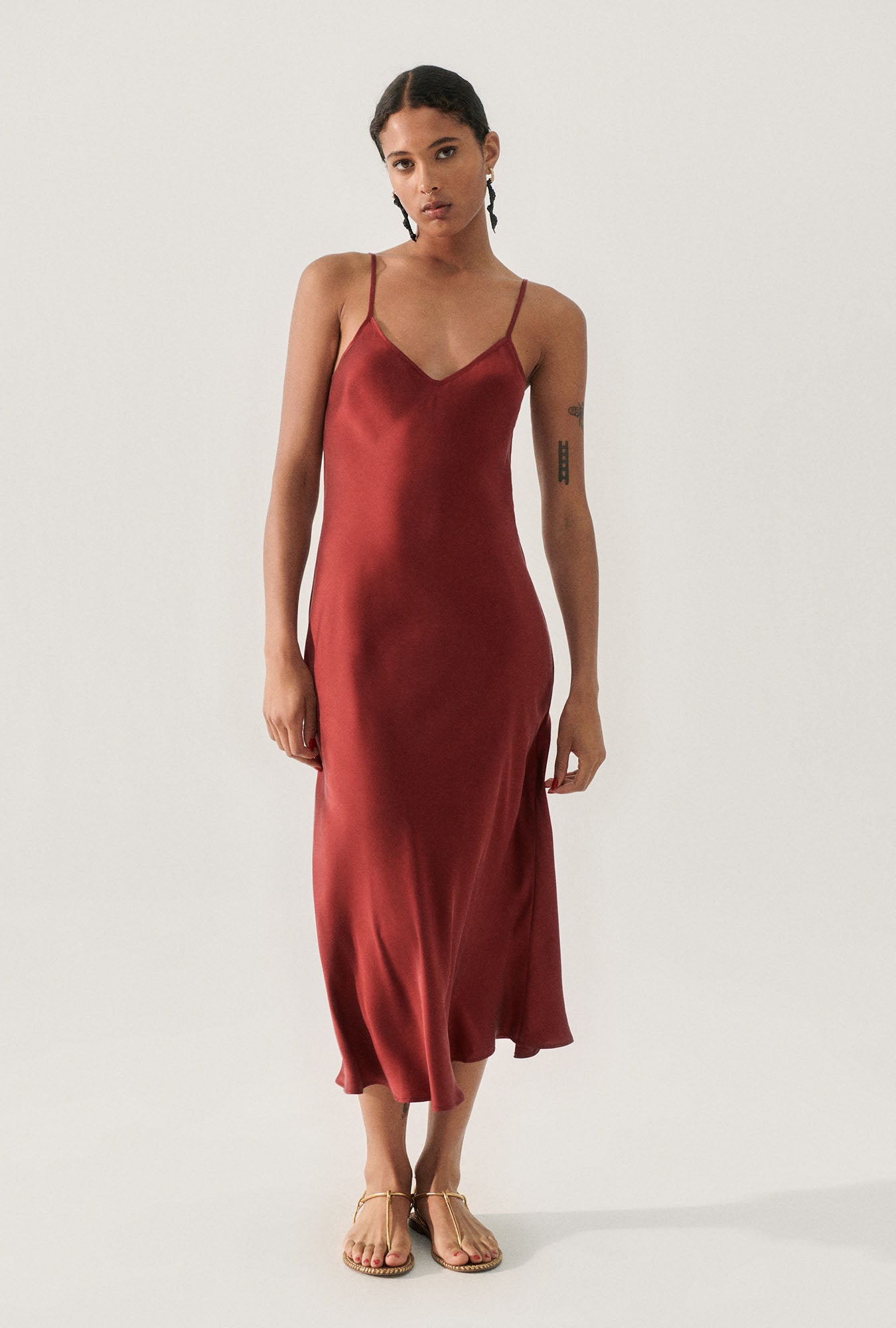 90S SLIP DRESS GARNET