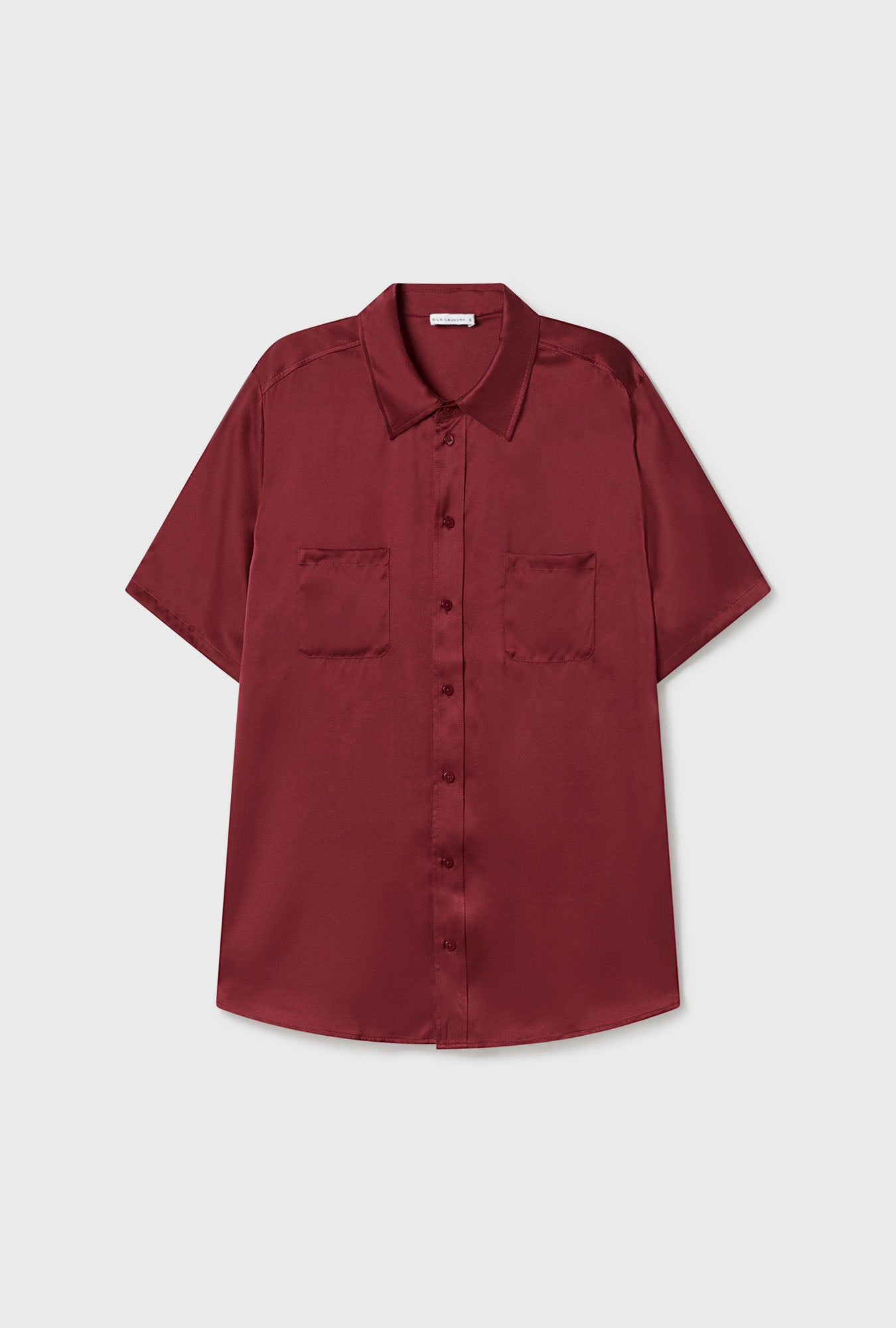 SHORT SLEEVE BOYFRIEND SHIRT GARNET