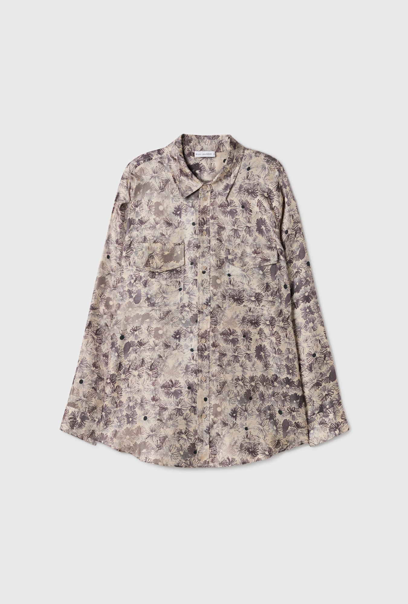 TWILL BOYFRIEND SHIRT ASTER FLORAL