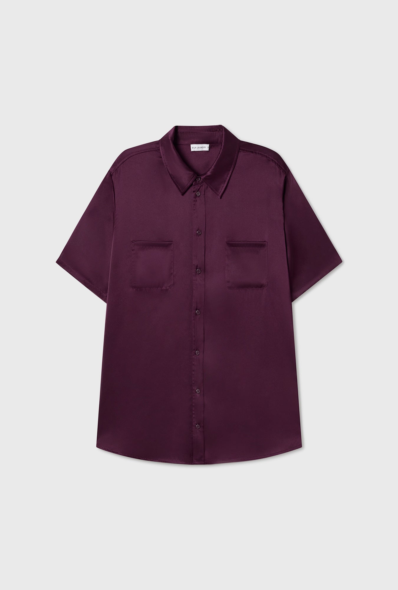 CHEMISE PETIT AMI À MANCHES COURTES PRUNE SANG