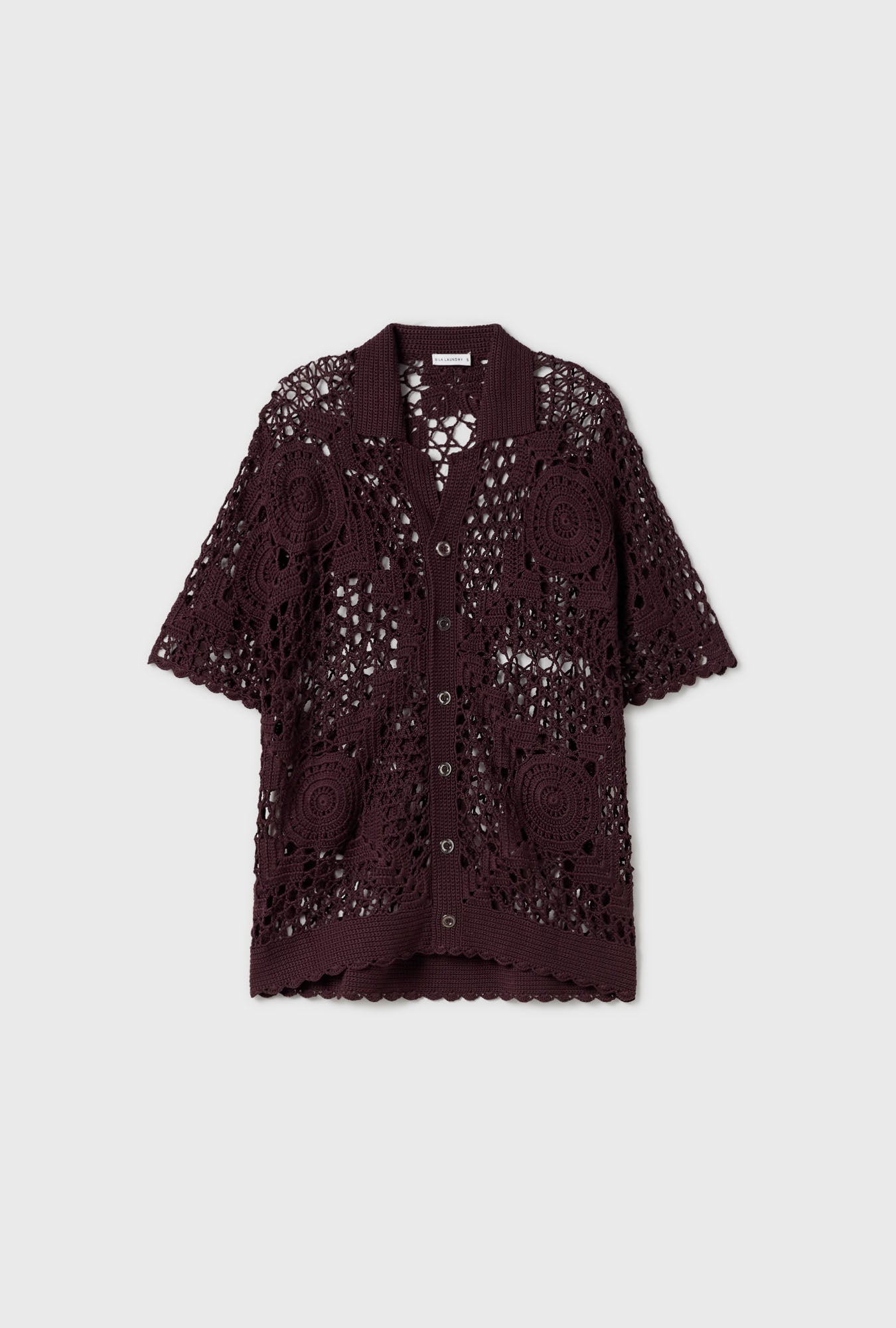 CHEMISE GRAND-PÈRE AU CROCHET CACAO