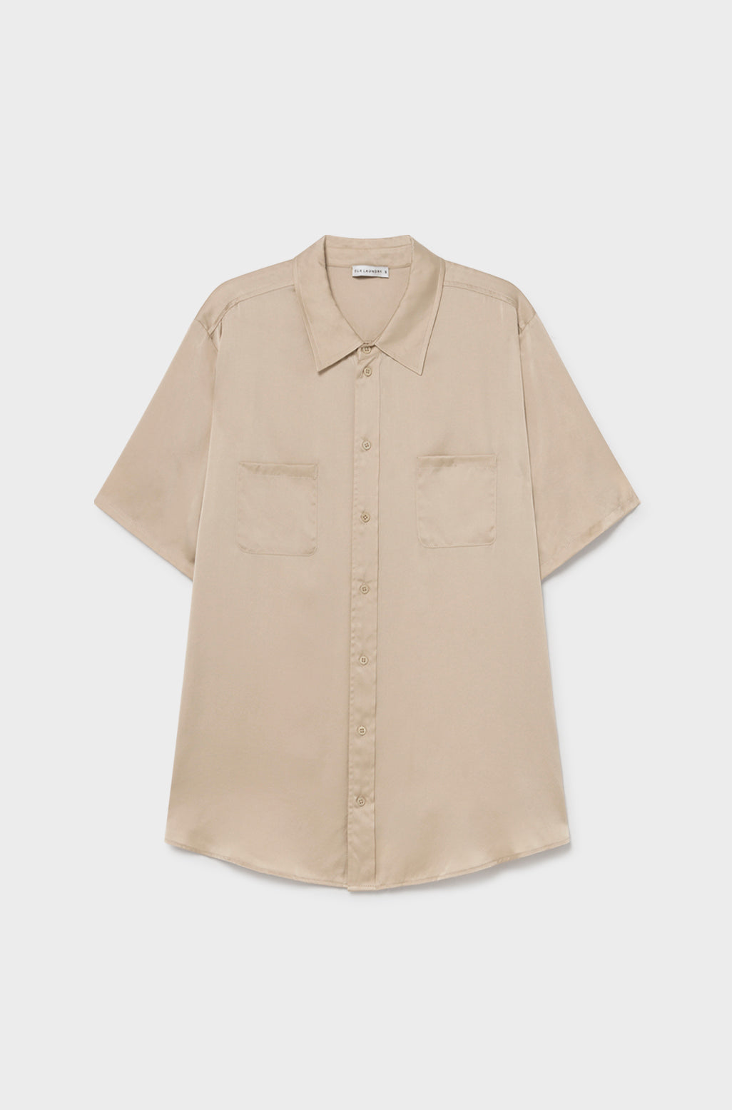 Chemise de petit ami à manches courtes noisette