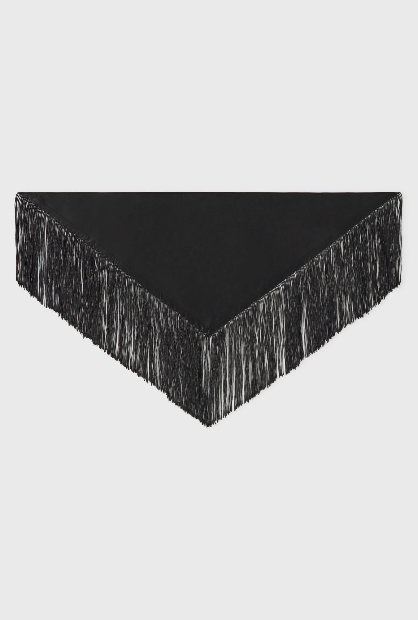 FOULARD À FRANGES NOIR 