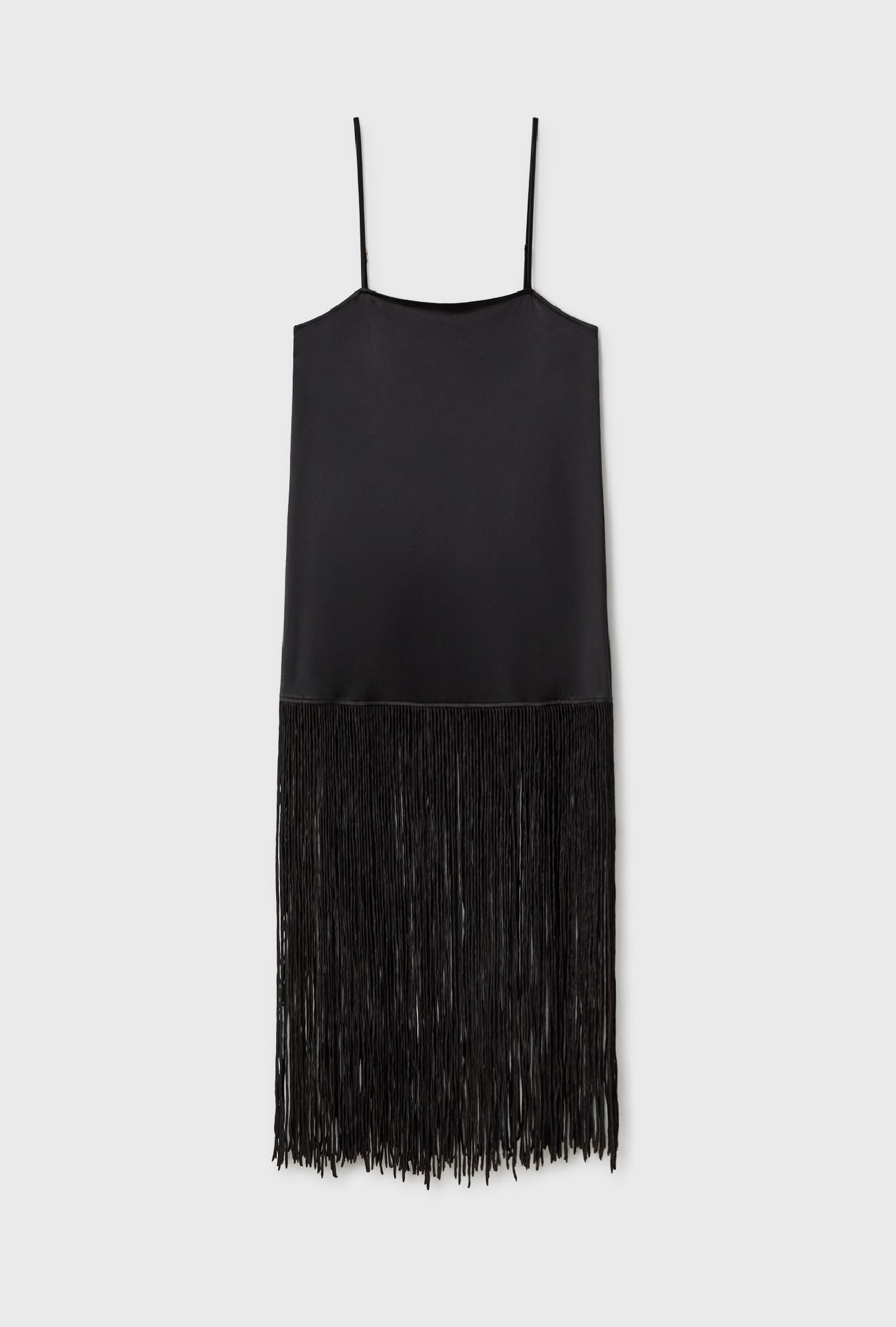 FRINGE DRESS BLACK