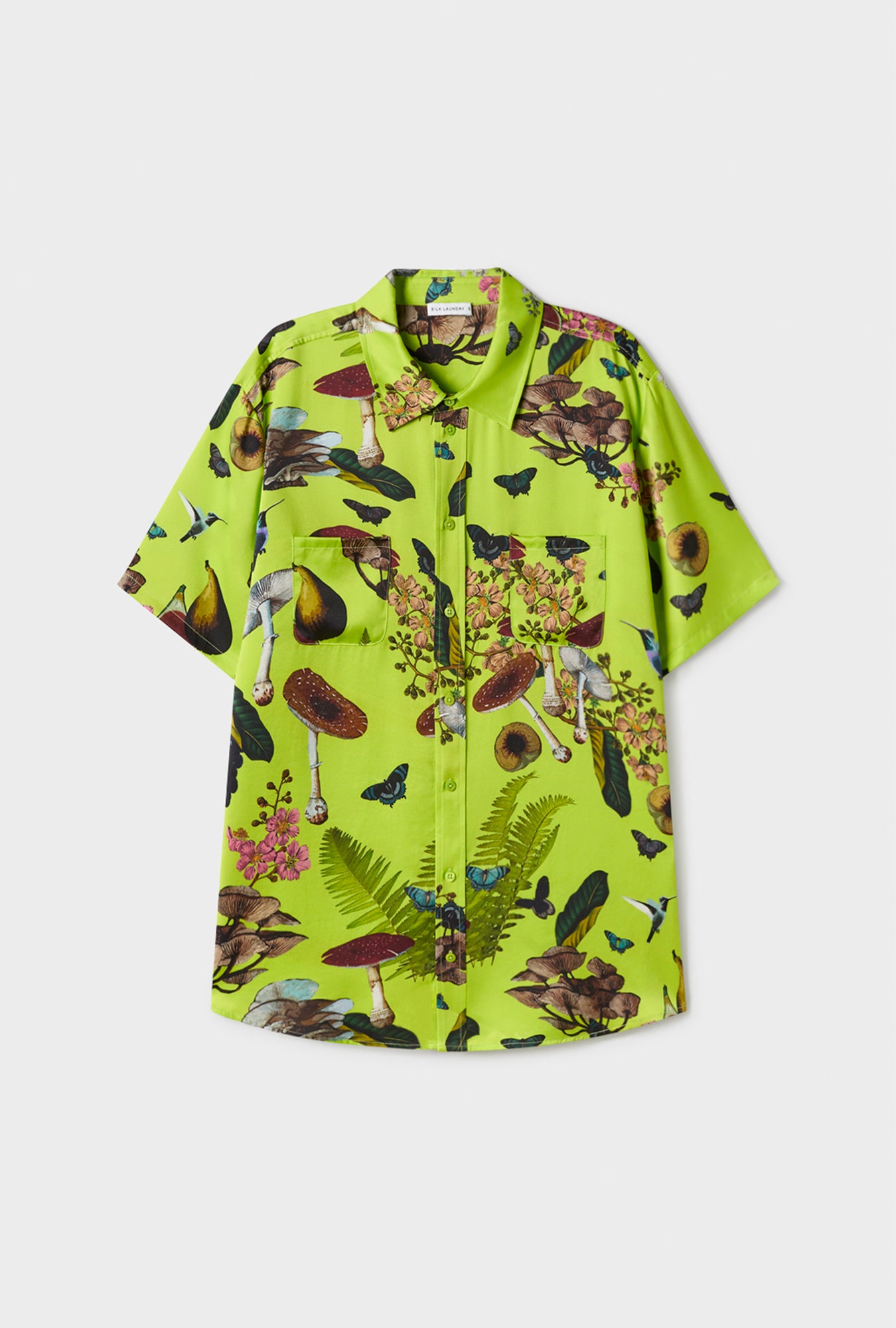 SHORT SLEEVE BOYFRIEND SHIRT MAGIC MUSHROOM FERN