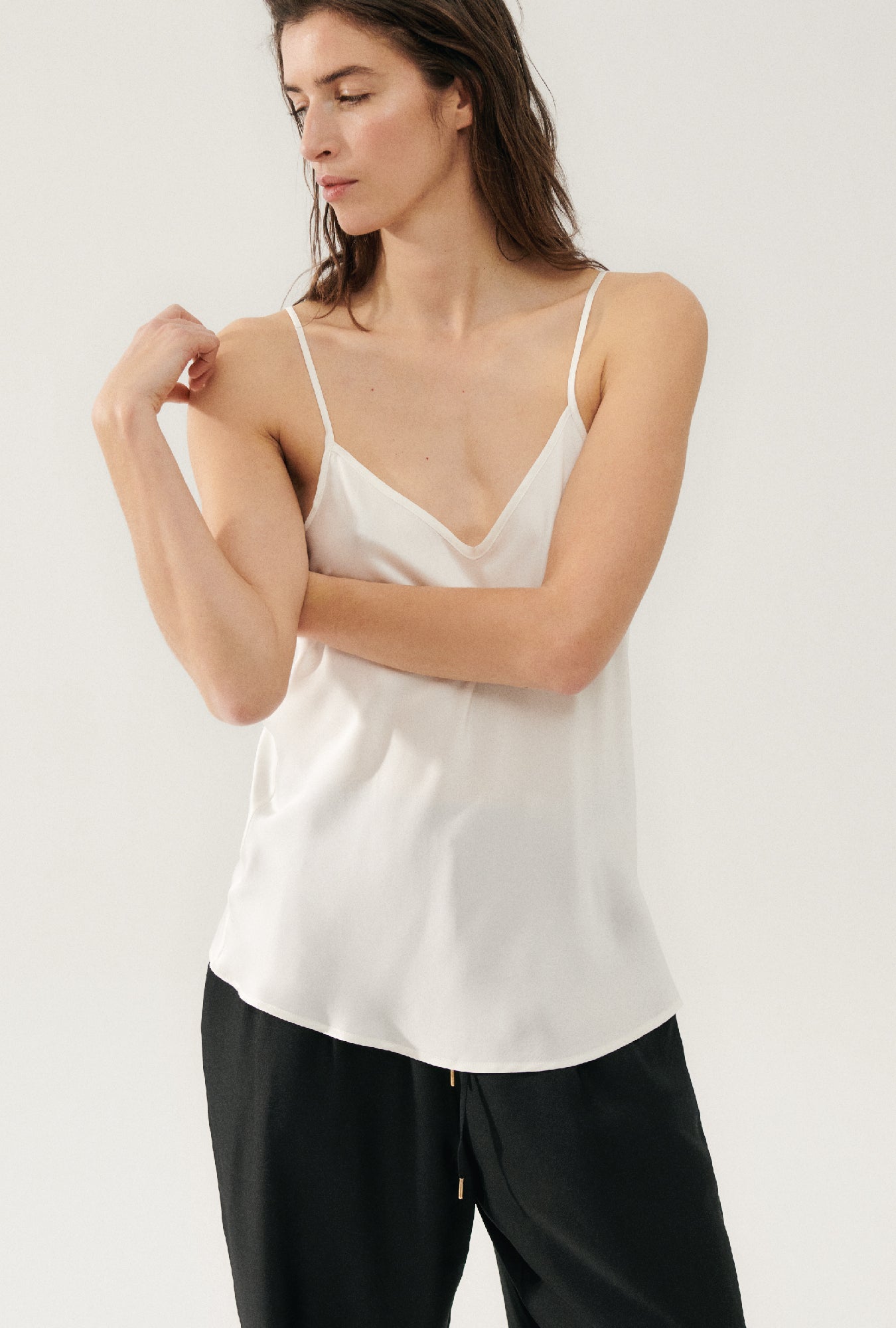 CAMISOLE EN COUPE BIAIS IVOIRE