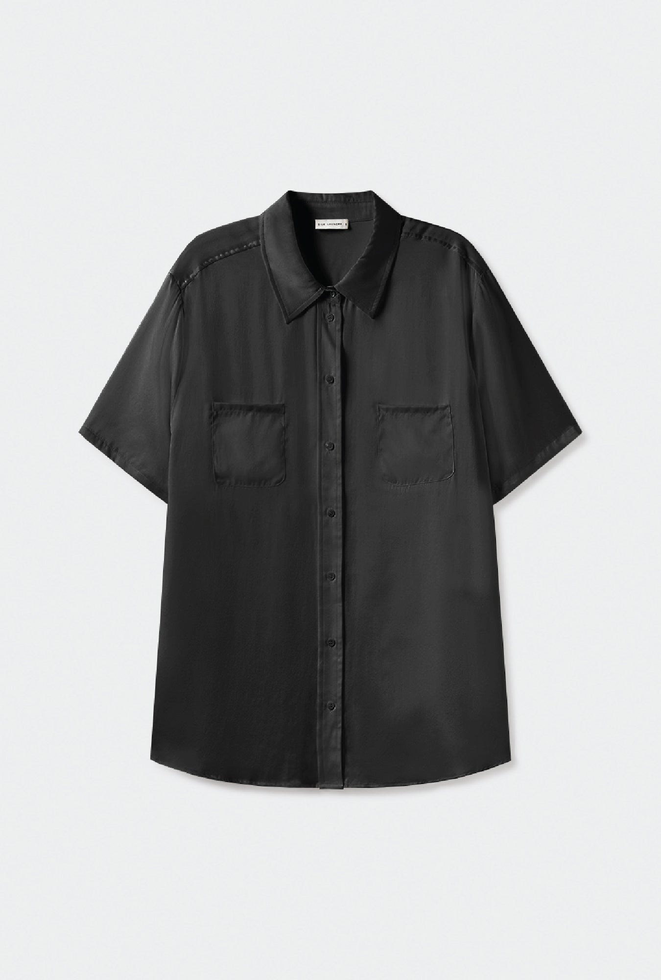 Chemise de petit ami à manches courtes noire